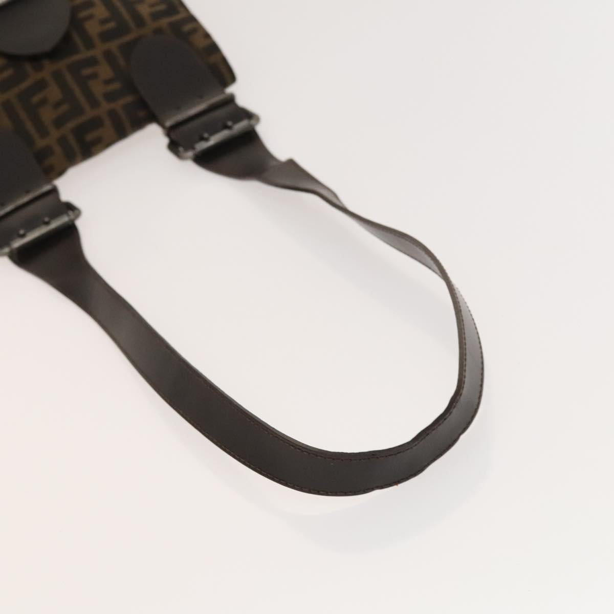 Fendi Zucca, Brown, Canvas, shoulder