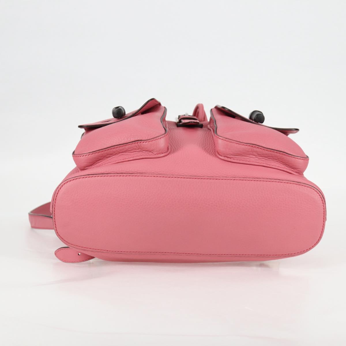 Gucci Bamboo, Pink, Leather, backpack