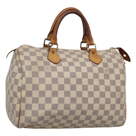 Louis Vuitton Speedy 30, White, Canvas, handbag