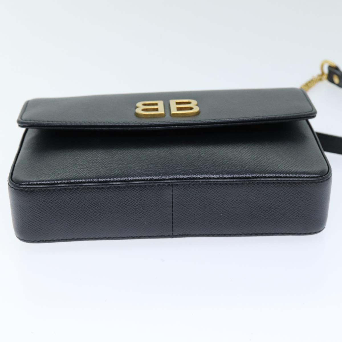 Balenciaga BB  Chaine, Black, Leather, shoulder