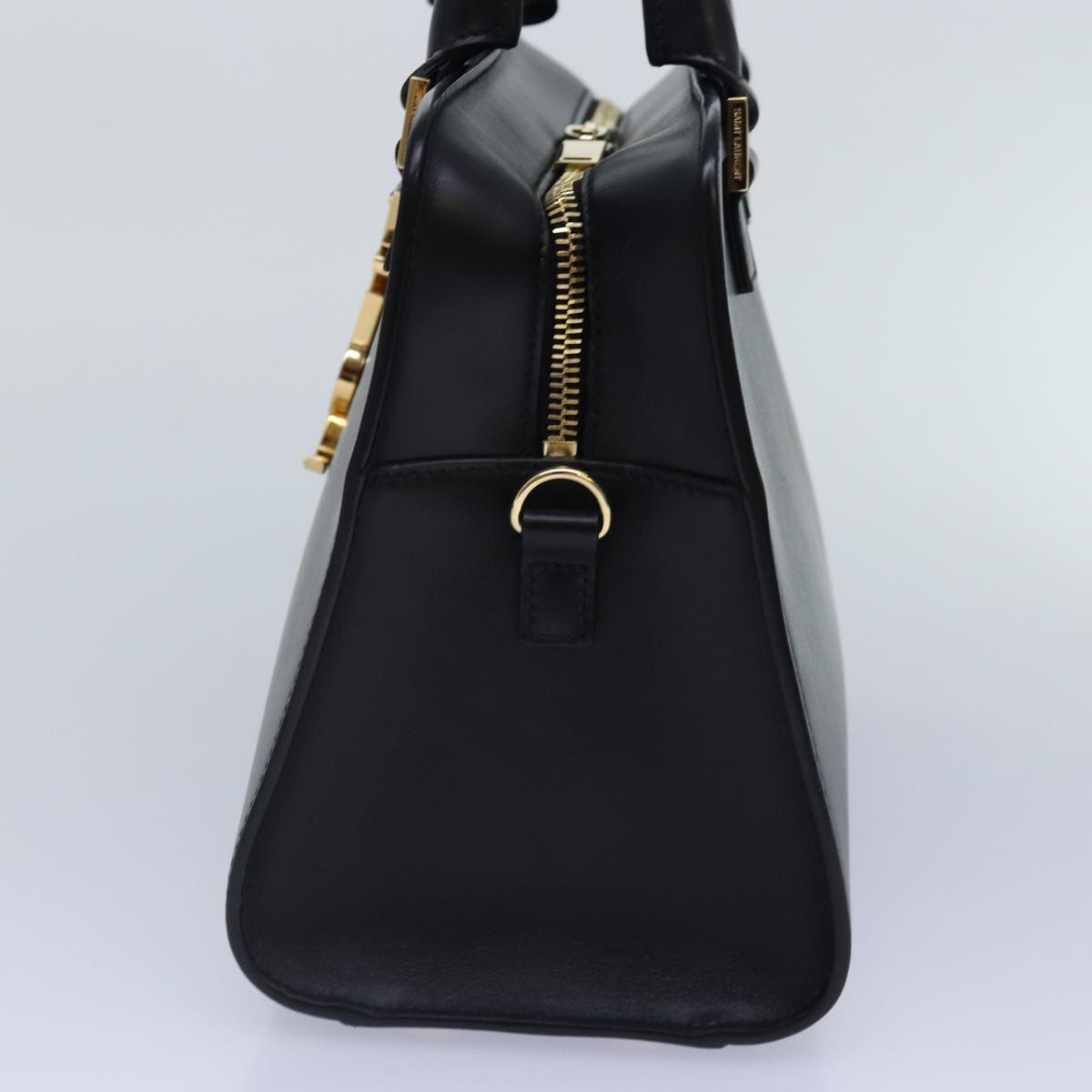 Saint Laurent Baby Cabas, Black, Leather, handbag