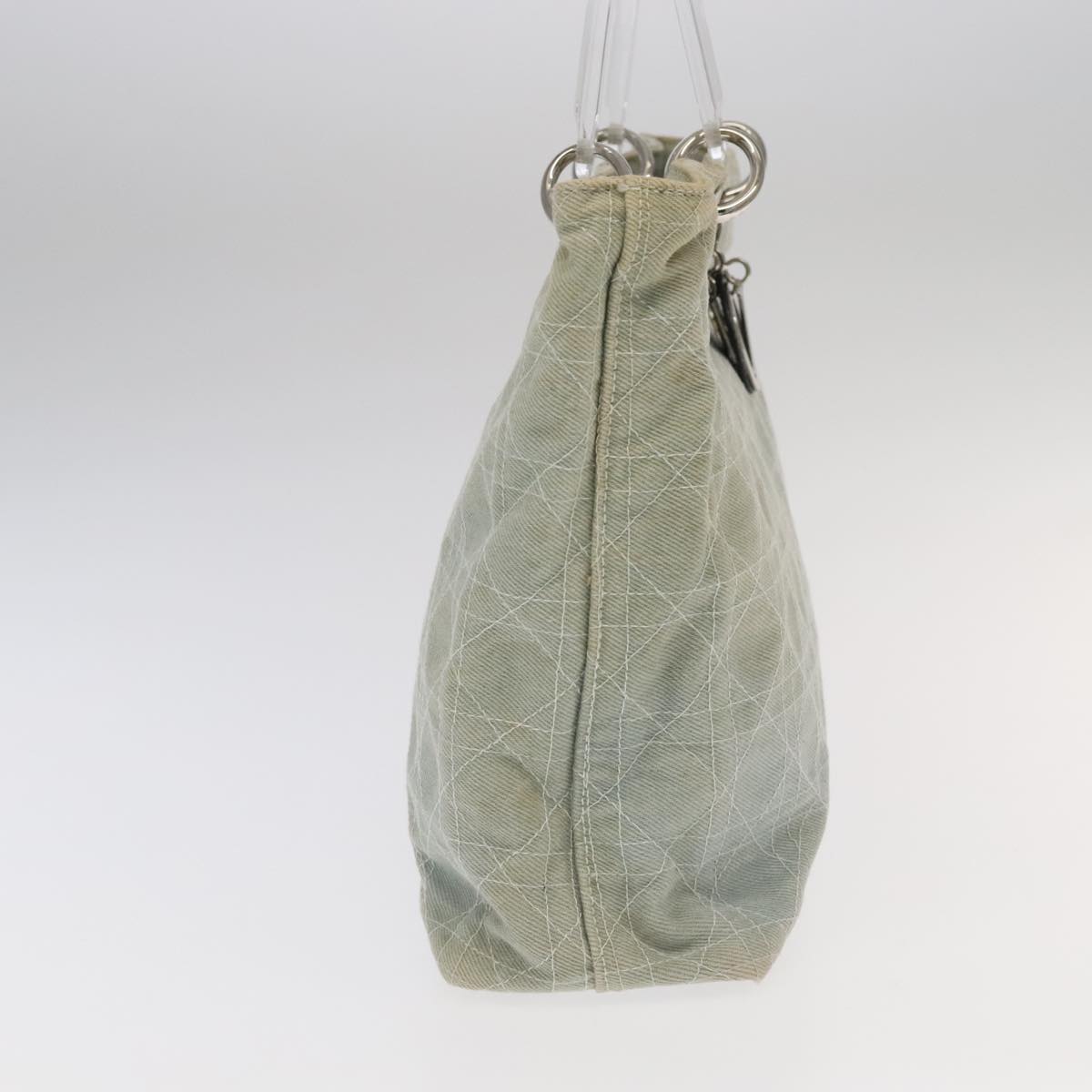Dior Cannage Lady, Blue, Canvas, handbag