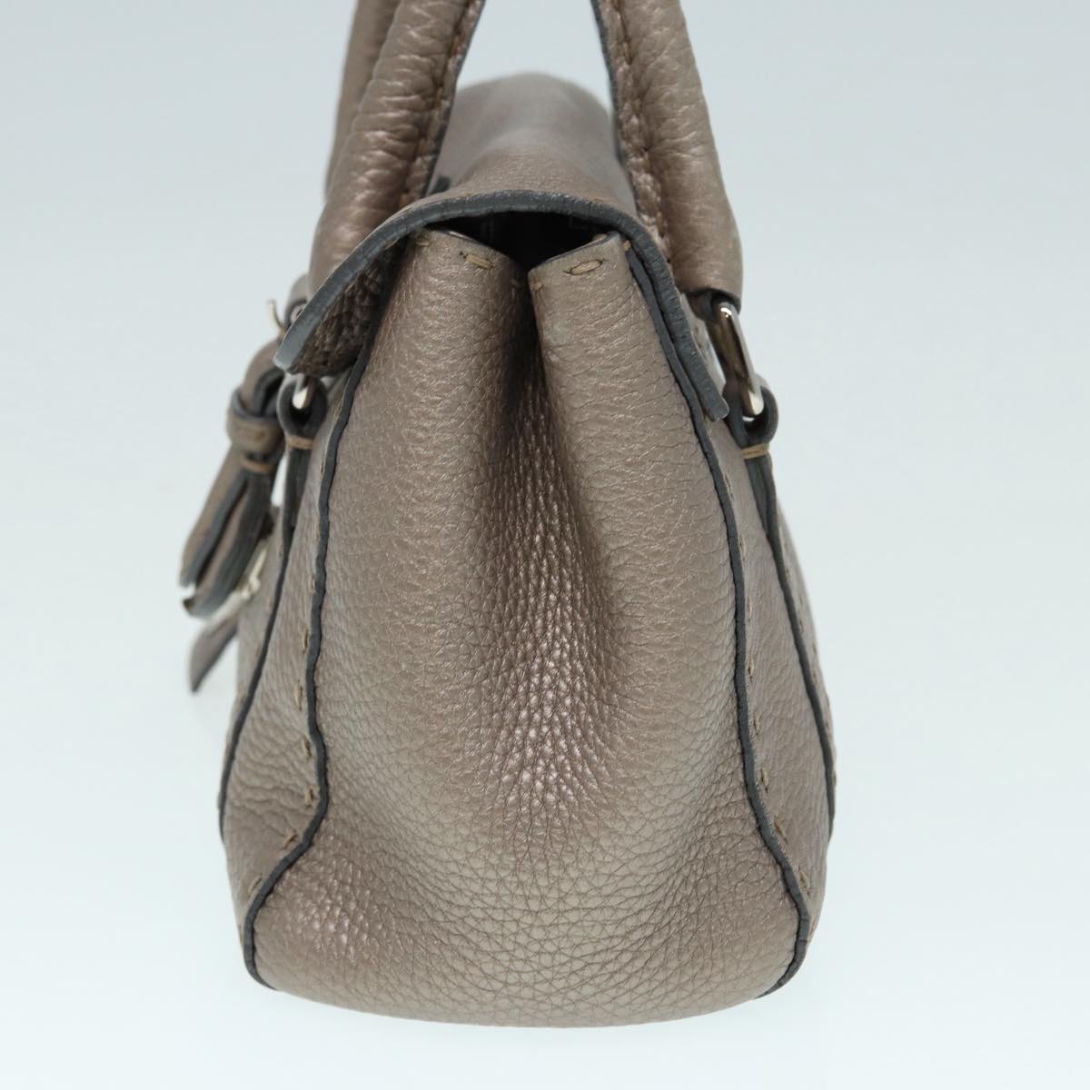 Fendi Selleria, Grey, Leather, handbag