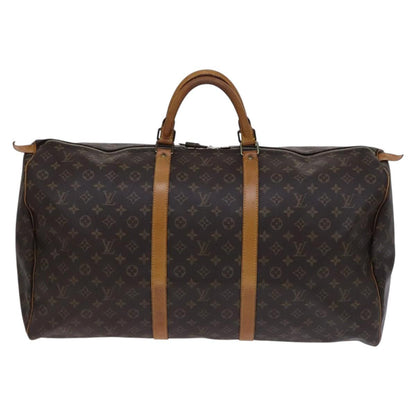 Louis Vuitton Keepall 60, Brown, Canvas, travel