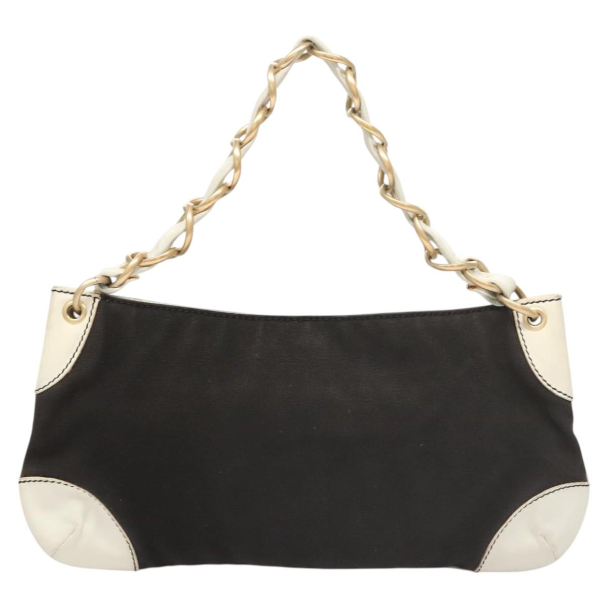 Chanel, Black, Canvas, shoulder