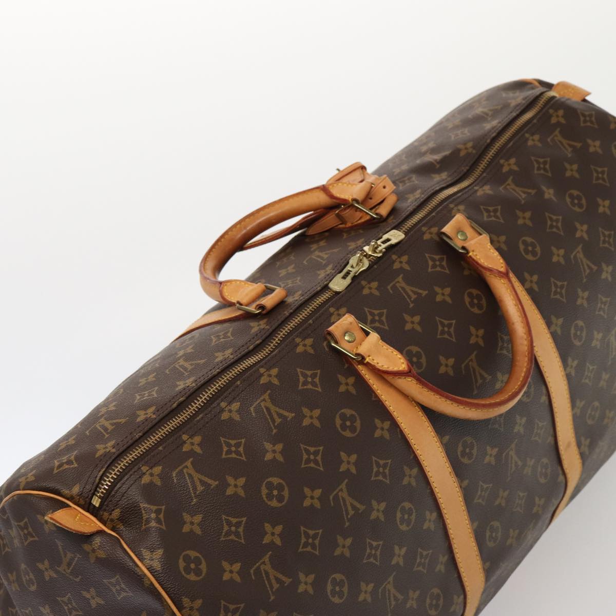 Louis Vuitton Keepall 60, Brown, Canvas, travel