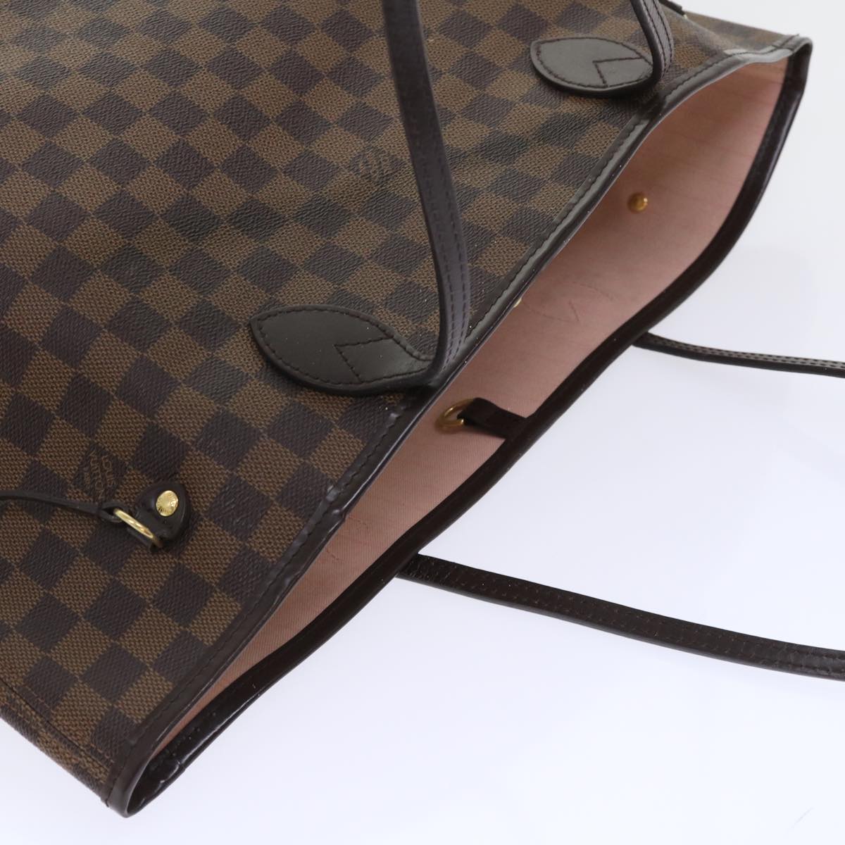 Louis Vuitton Neverfull MM, Brown, Canvas, tote