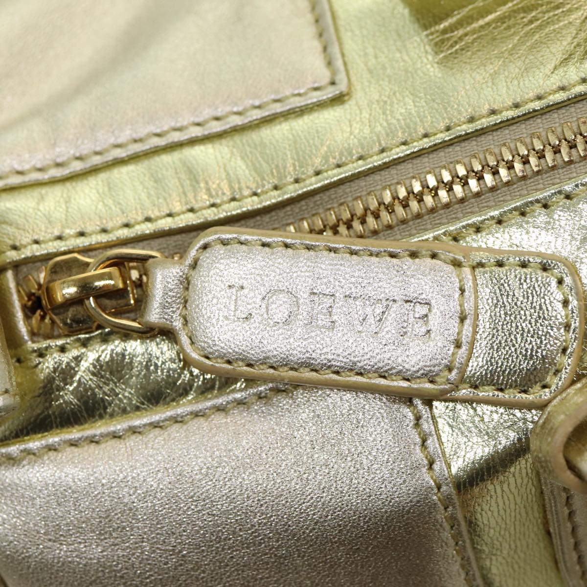 Loewe --, Gold, Leather, handbag