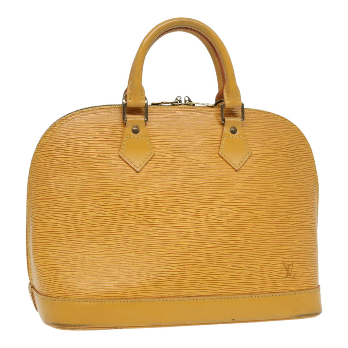 Louis Vuitton Alma, Yellow, Leather, handbag