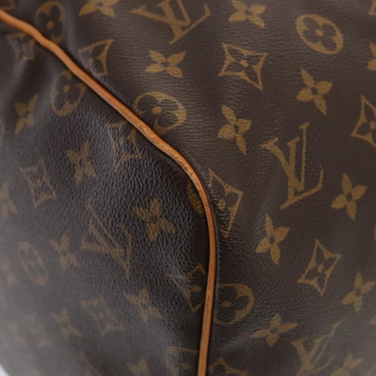 Louis Vuitton Keepall 55, Brown, Canvas, travel