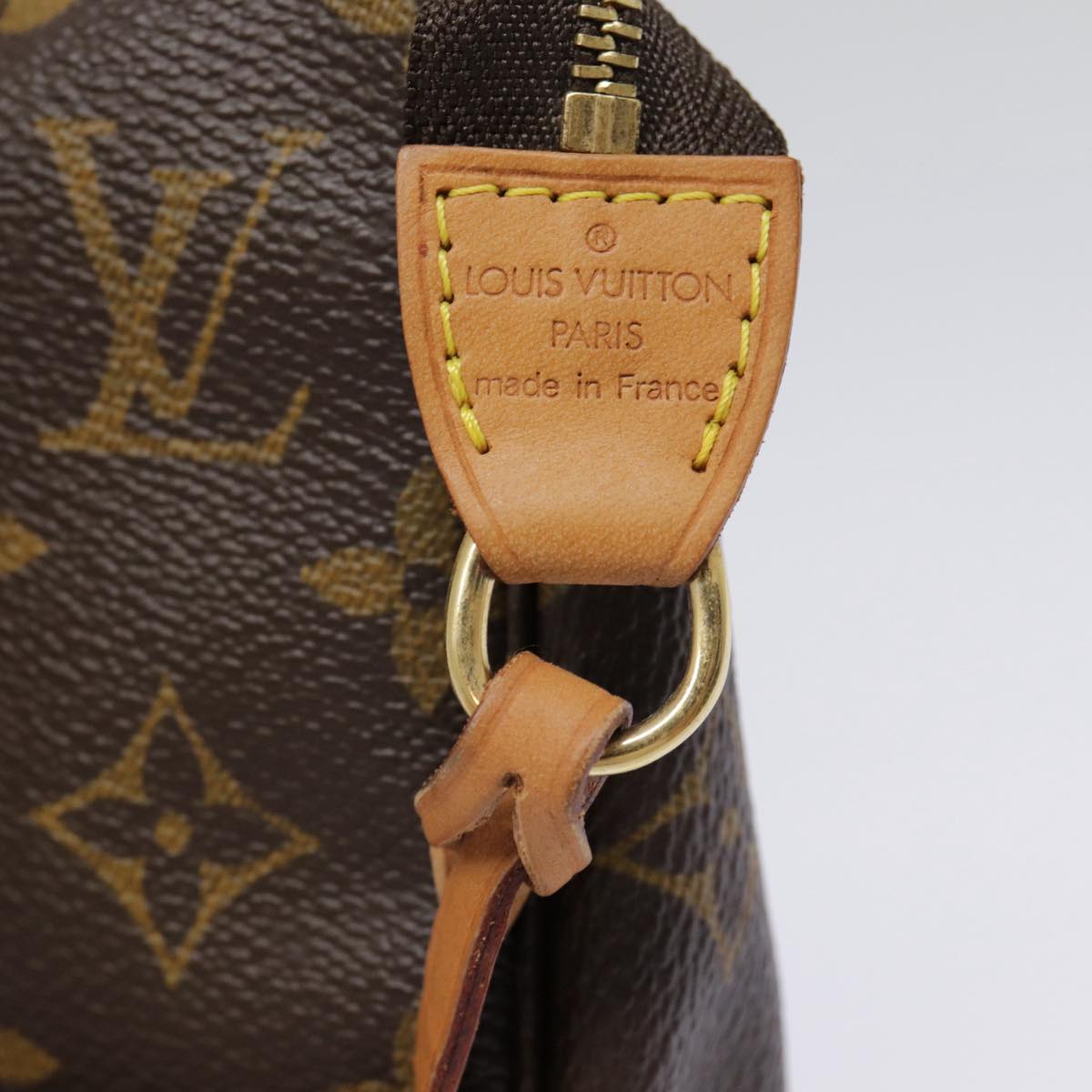 Louis Vuitton Pochette Accessoire, Brown, Canvas, clutch