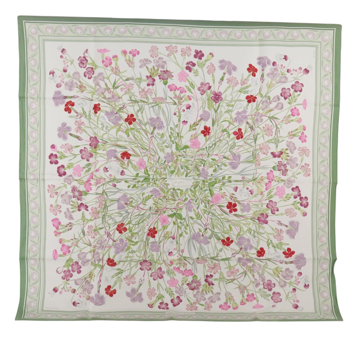 Hermes Carré 90 Silk multicolor, GREEN, SILK, Scarve & shawl