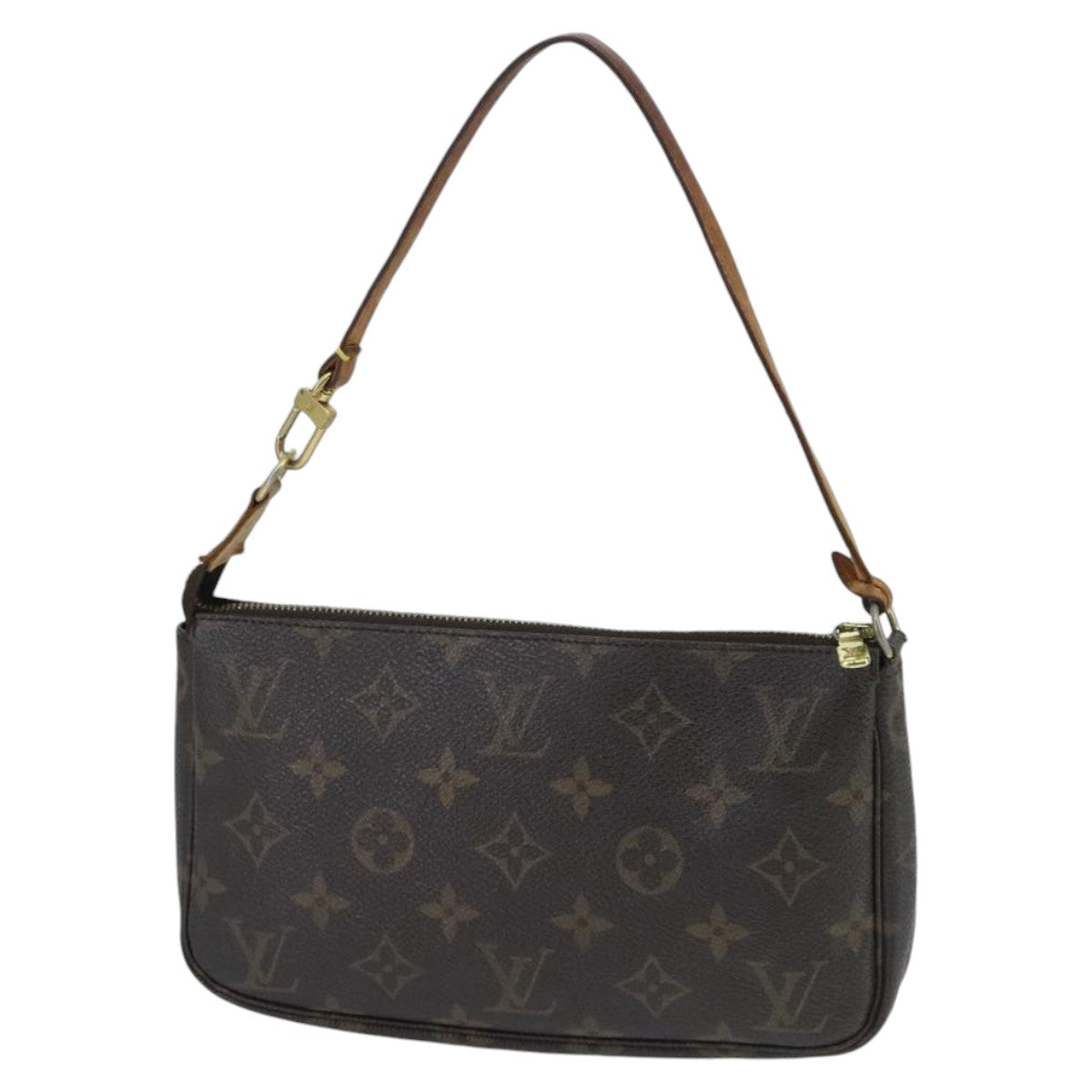 Louis Vuitton Pochette Accessoire, Brown, Canvas, clutch