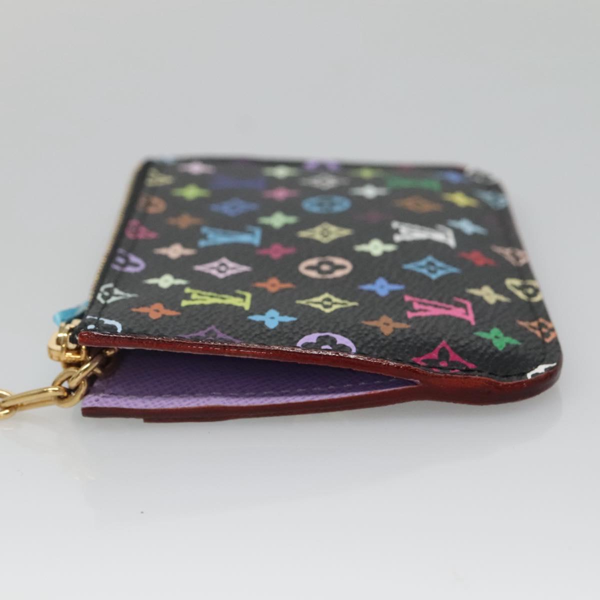 Louis Vuitton Pochette Clés, Black, Canvas, wallet