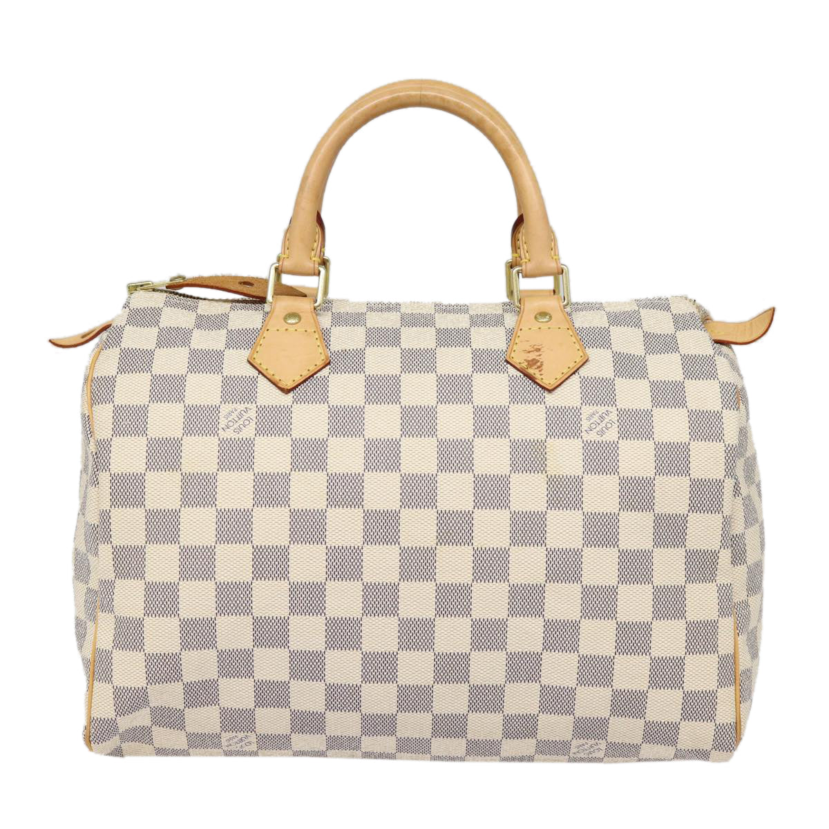 Louis Vuitton Speedy 30, White, Canvas, handbag