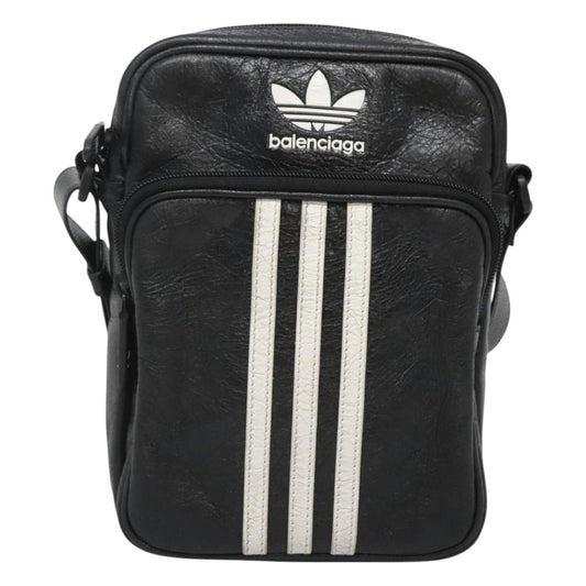 Balenciaga, Black, Leather, shoulder