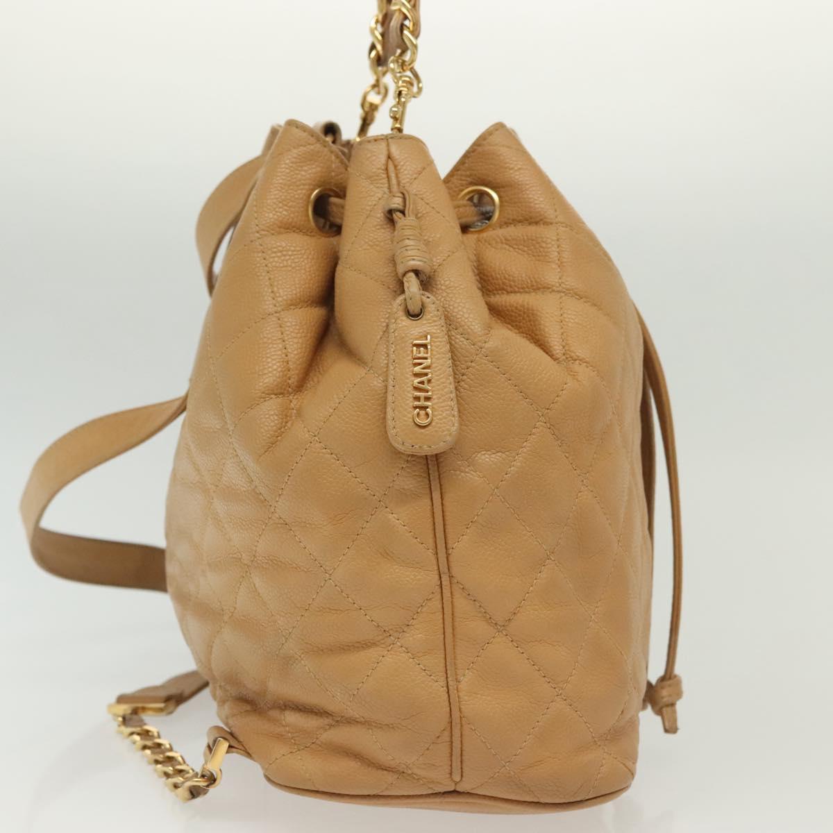 Chanel Vintage, Yellow, Leather, backpack