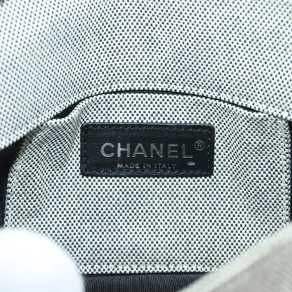Chanel Camellia, Grey, Canvas, clutch