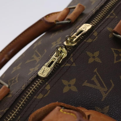Louis Vuitton Keepall 55, Brown, Canvas, travel