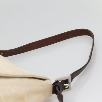 Fendi Mamma Baguette, Beige, Canvas, shoulder