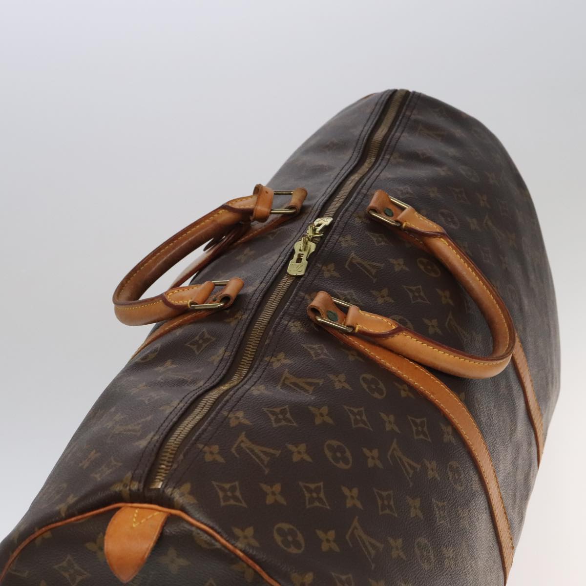 Louis Vuitton Keepall 60, Brown, Canvas, travel