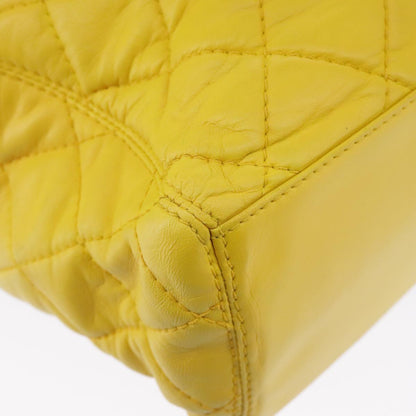 Chanel Cabas, Yellow, Leather, handbag