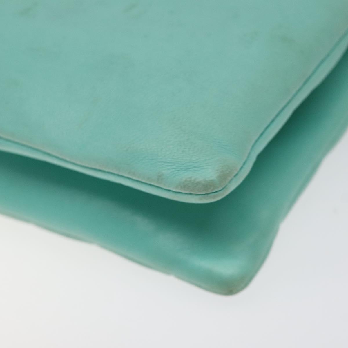 Chanel Chocolate bar, Blue, Leather, shoulder