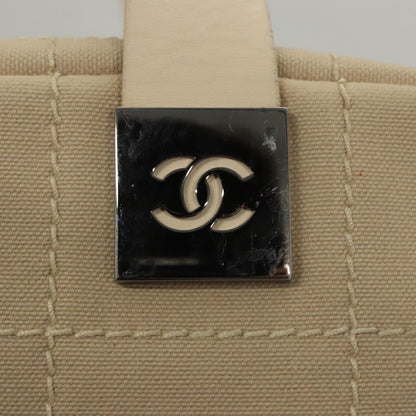 Chanel Bowling Bag, Beige, Canvas, handbag