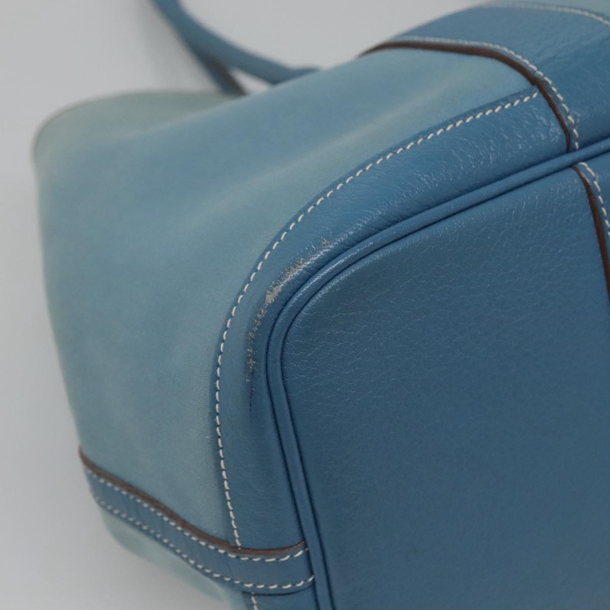 Hermès Garden Party, Blue, Canvas, tote
