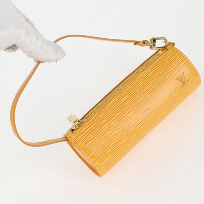 Louis Vuitton Papillon, Yellow, Leather, handbag