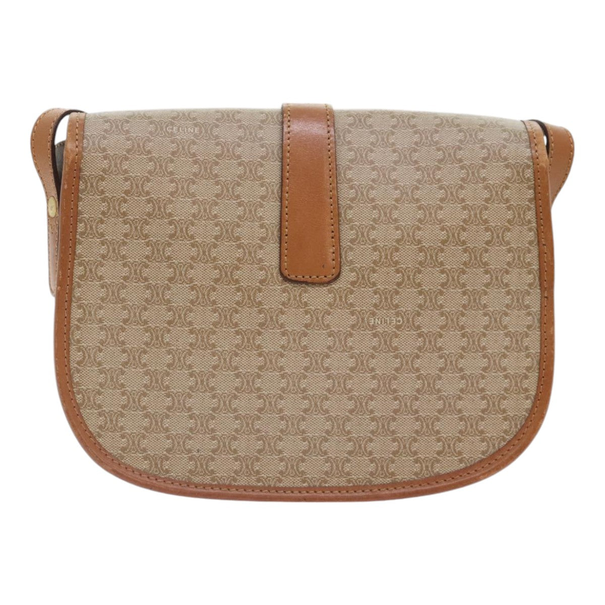 Céline, Beige, Canvas, shoulder