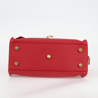 Saint Laurent Chyc, Red, Leather, handbag