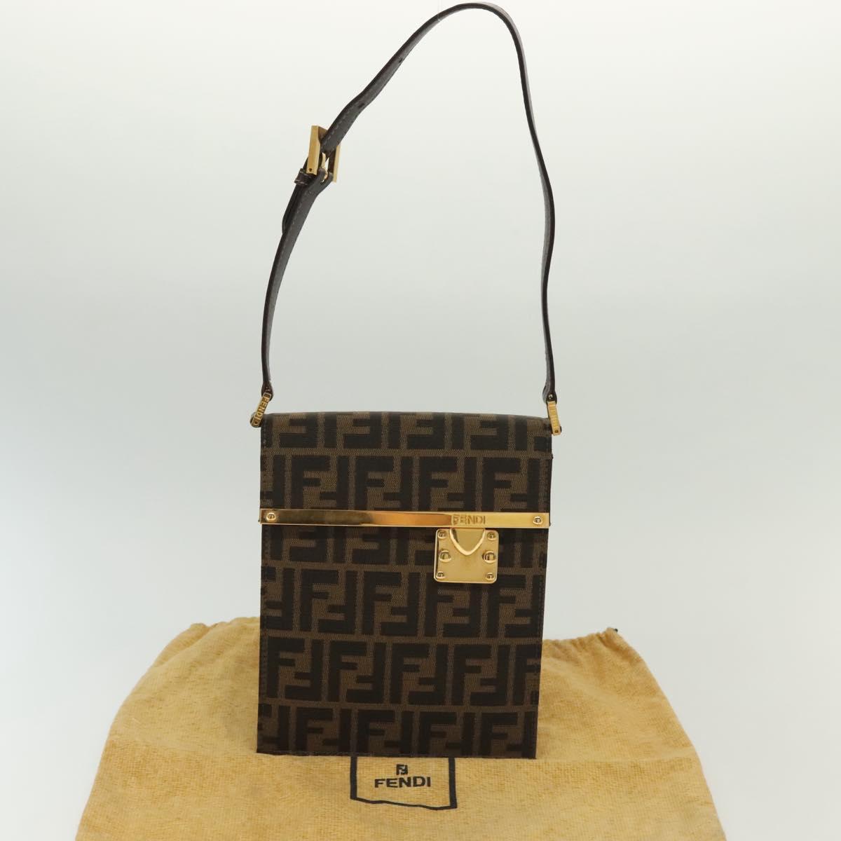 Fendi Zucca, "BEIGE, BROWN", Canvas, shoulder