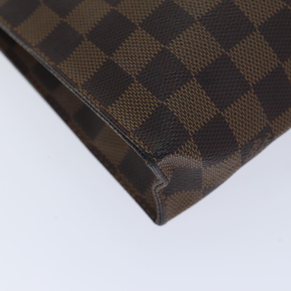 Louis Vuitton Poche Toilette, Brown, Canvas, clutch