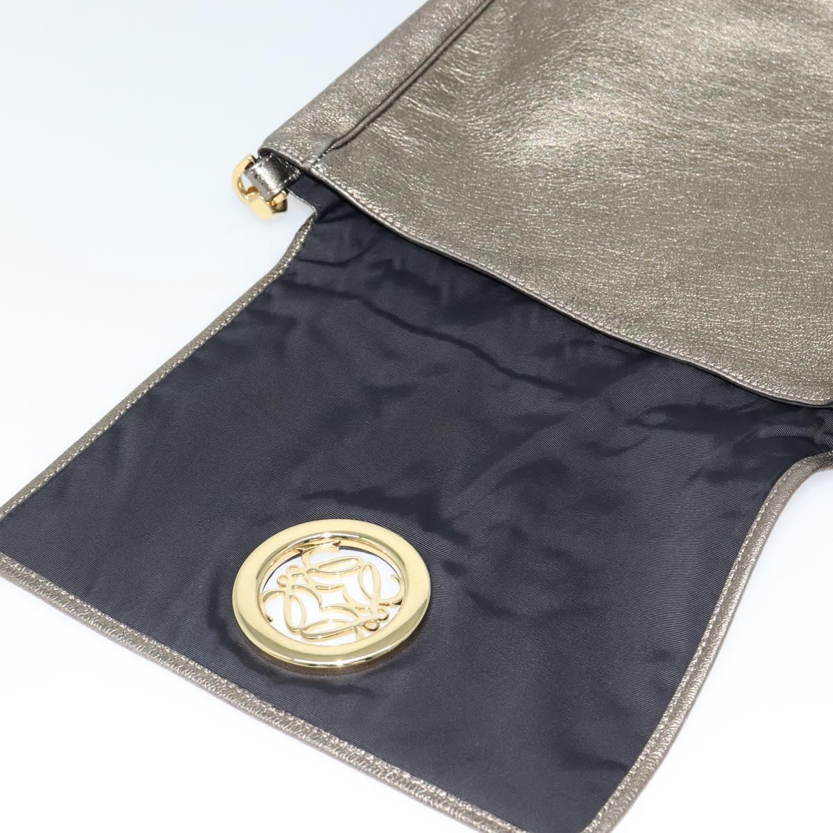 Loewe Anagram, Gold, Leather, shoulder