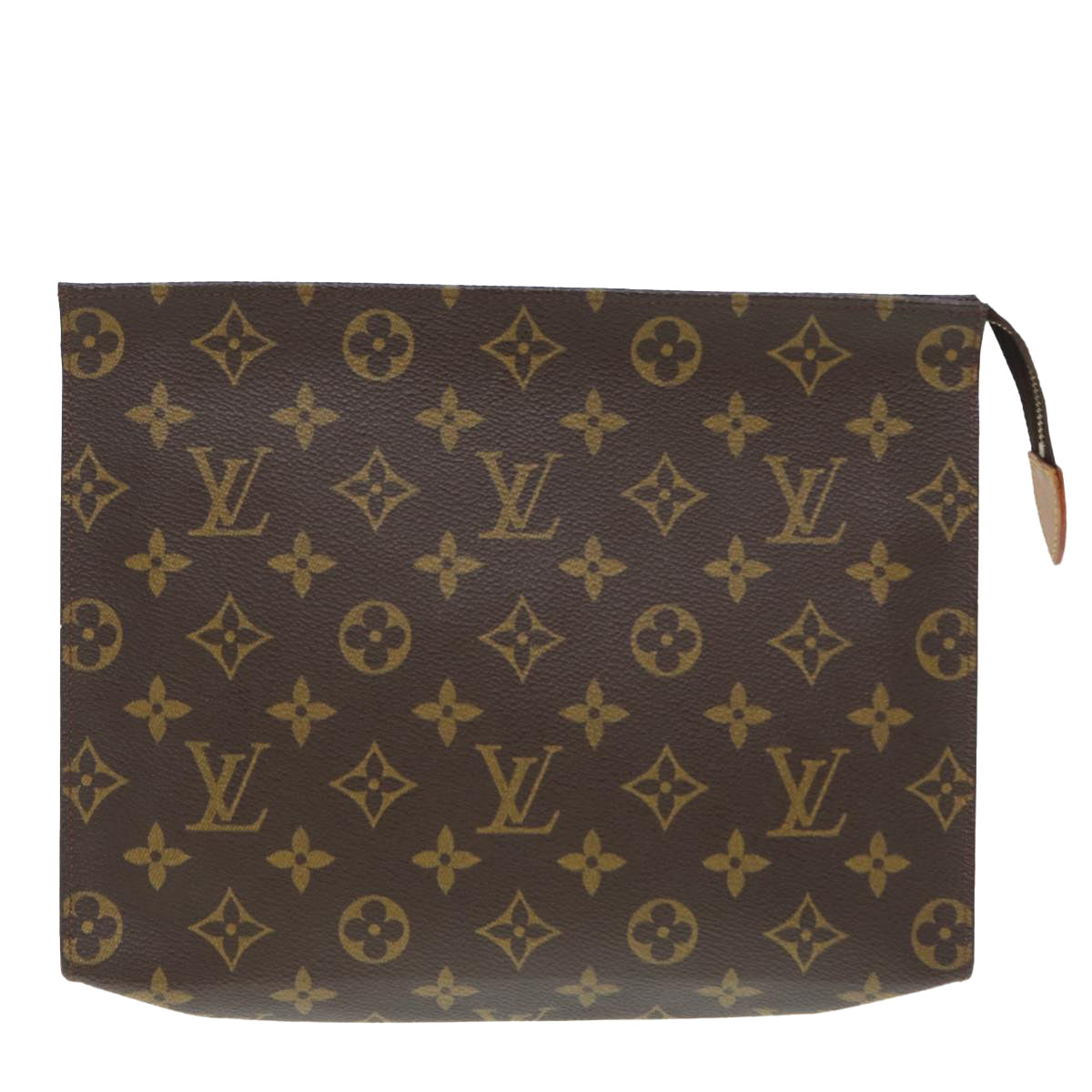 Louis Vuitton Poche Toilette, Brown, Canvas, clutch