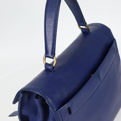 Yves Saint Laurent Muse Two, Blue, Leather, shoulder