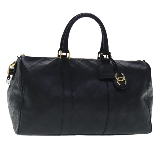 Chanel Coco Mark, Black, Leather, travel