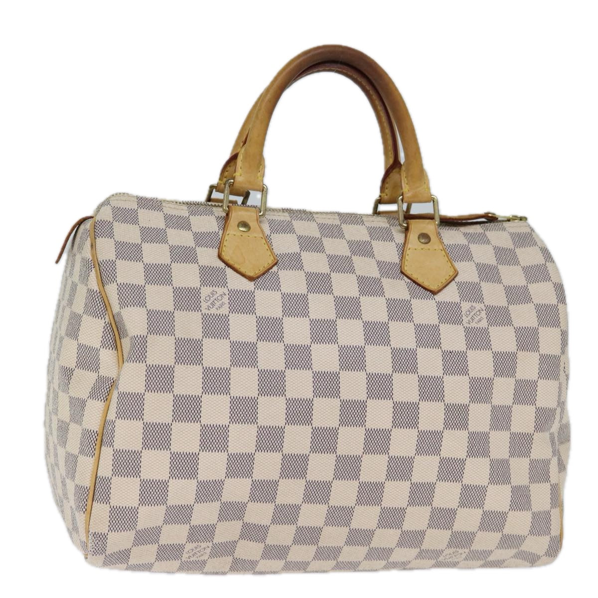 Louis Vuitton Speedy 30, White, Canvas, handbag