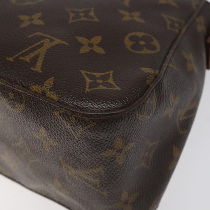Louis Vuitton Mini looping, Brown, Canvas, shoulder