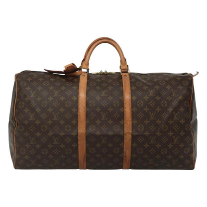 Louis Vuitton Keepall 60, Brown, Canvas, travel