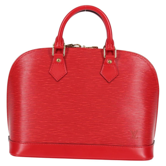 Louis Vuitton Alma, Red, Leather, handbag