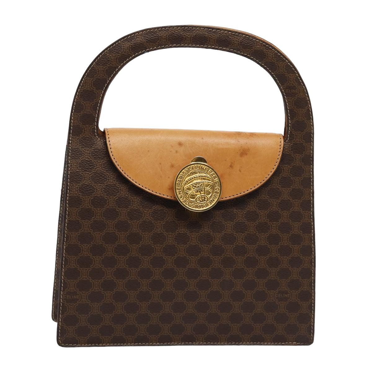 Céline Macadam, Brown, Canvas, handbag