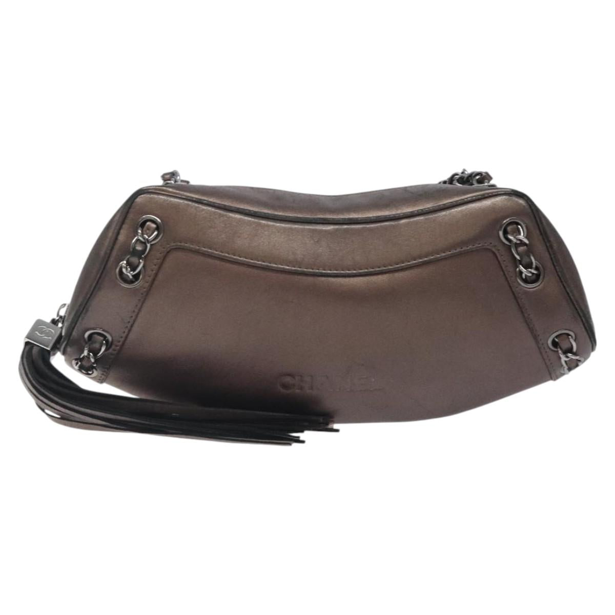 Chanel Tassel, Brown, Leather, shoulder