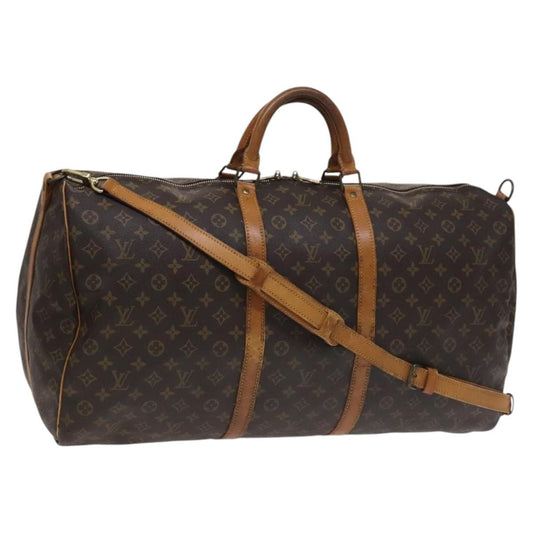 Louis Vuitton Keepall Bandoulière 60, Brown, Canvas, travel