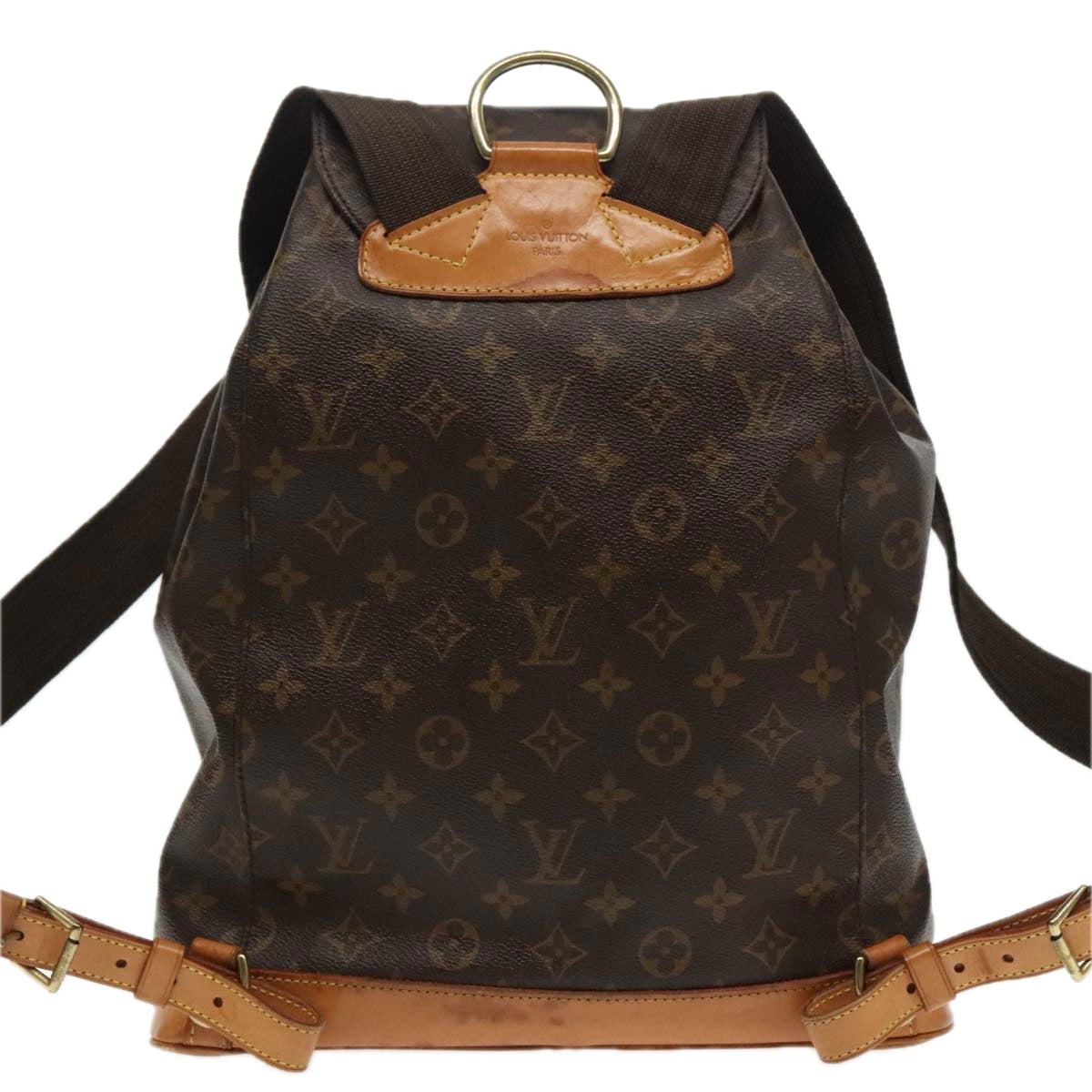 Louis Vuitton Montsouris GM, Brown, Canvas, backpack