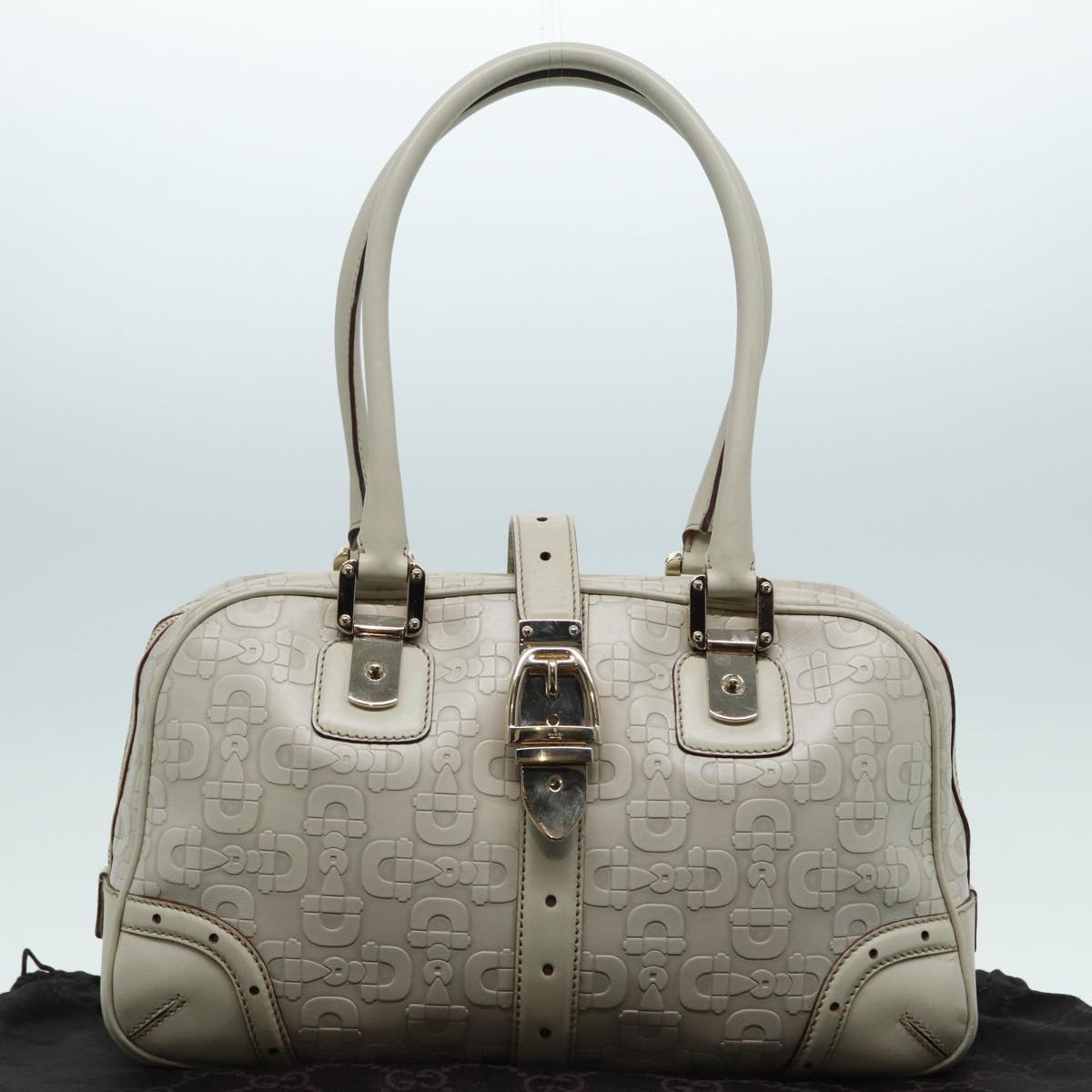 Gucci Horsebit, Beige, Leather, shoulder