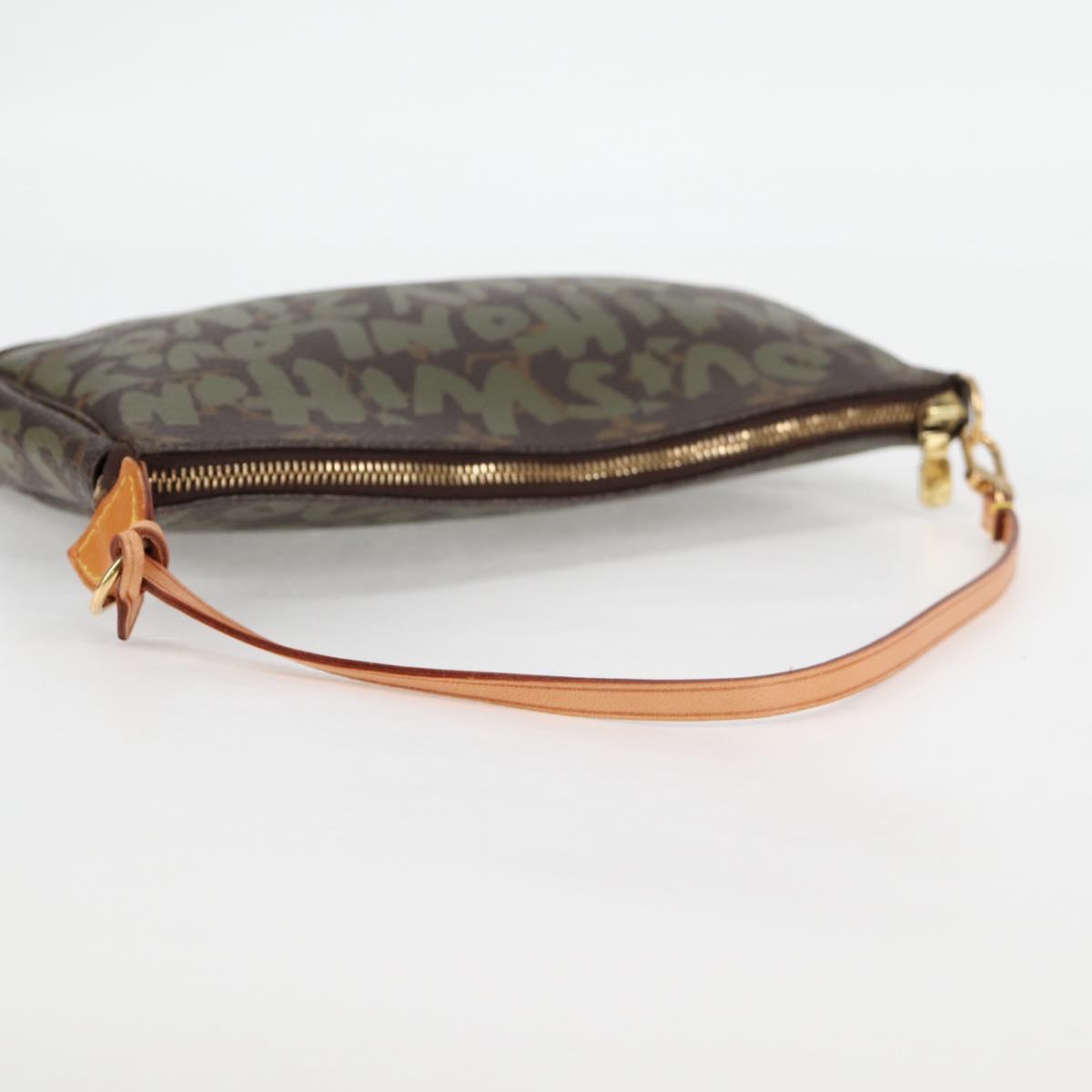 Louis Vuitton Pochette Accessoire, Brown, Canvas, clutch