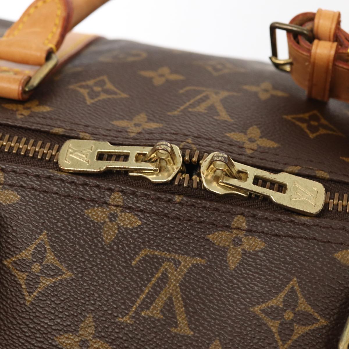 Louis Vuitton Keepall 60, Brown, Canvas, travel