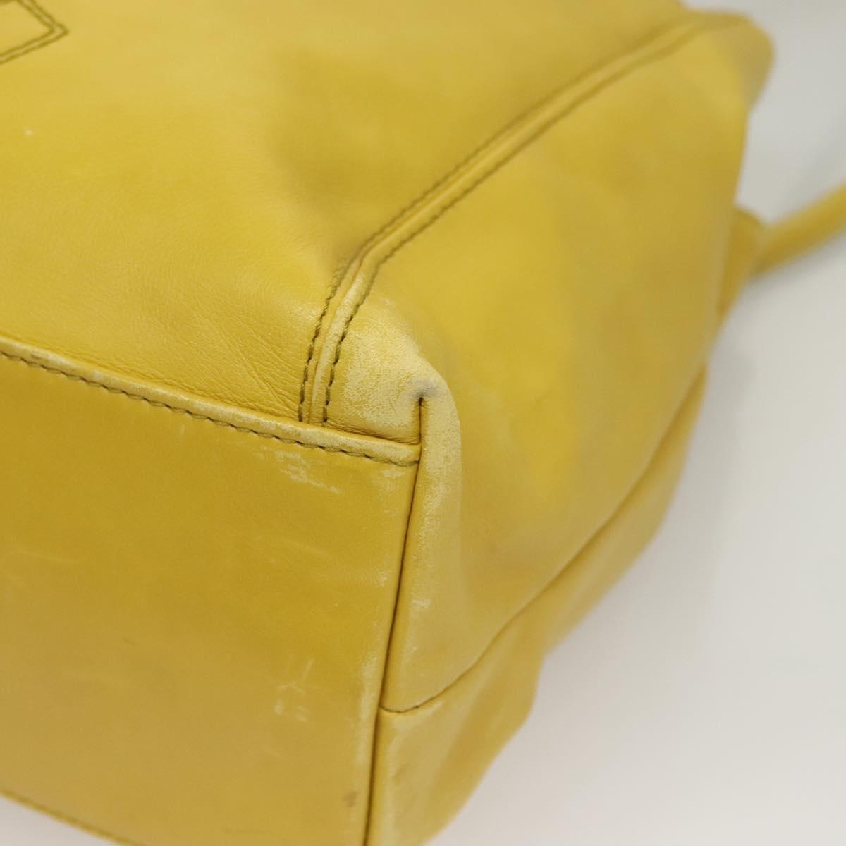 Chanel Coco Mark, Yellow, Leather, shoulder